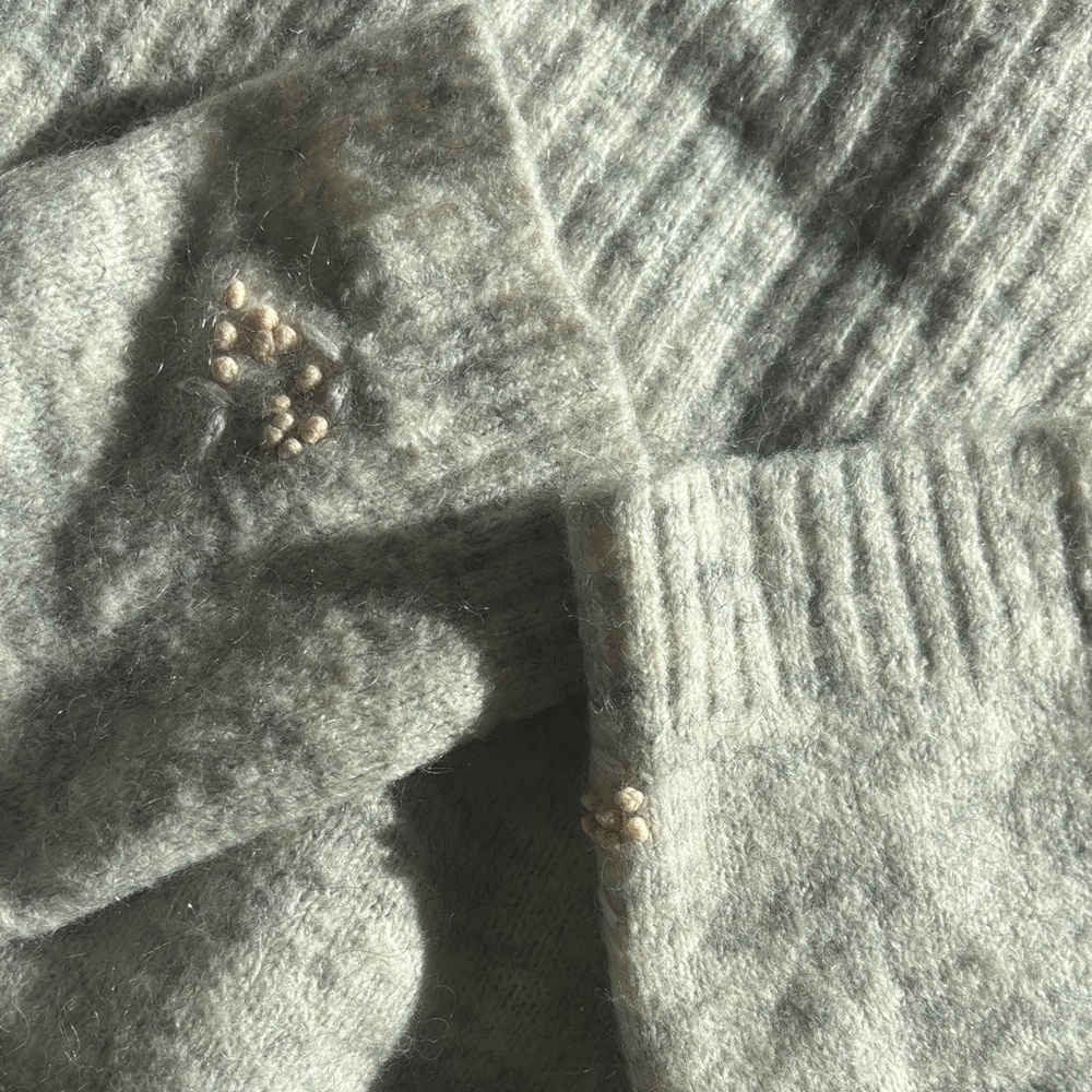 Caslon Gray Floral Embroidered Cardigan - Picture 11 of 11